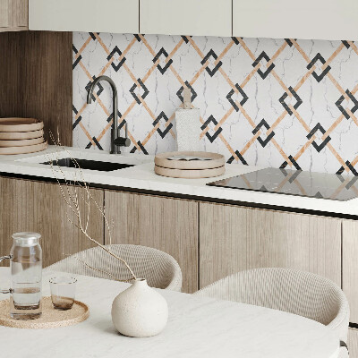 Rectangular decorative wall panel Modern marble geometric motifs