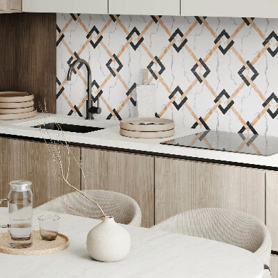 Rectangular decorative wall panel Modern marble geometric motifs
