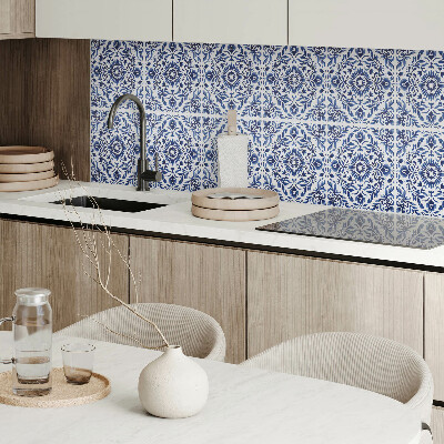Rectangular bathroom wall panel Floral motif with decorative elements