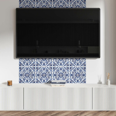 Rectangular bathroom wall panel Floral motif with decorative elements