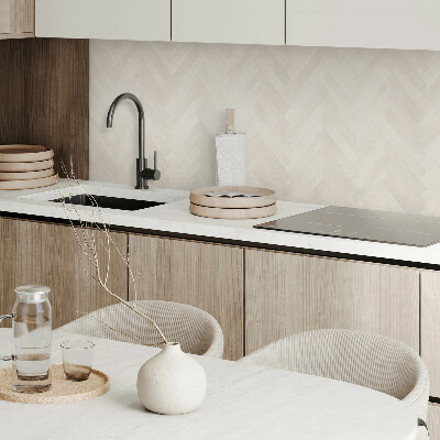 Rectangular bathroom wall panel Herringbone pattern on wood