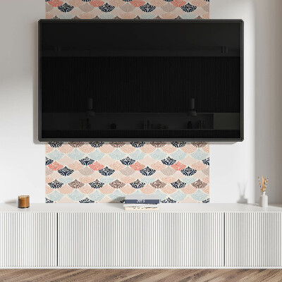 Rectangular wall panel Waves with a fan motif