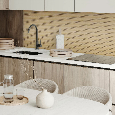 Rectangular wall panel Parallel patterns of wooden planks