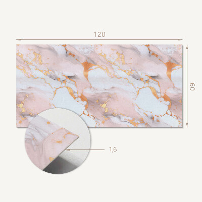 Rectangular bathroom wall panel Marble motif with details