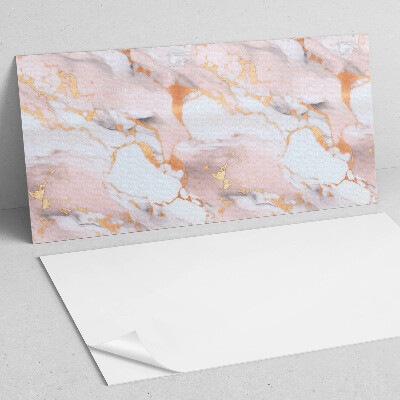 Rectangular bathroom wall panel Marble motif with details