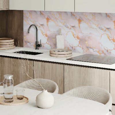 Rectangular bathroom wall panel Marble motif with details