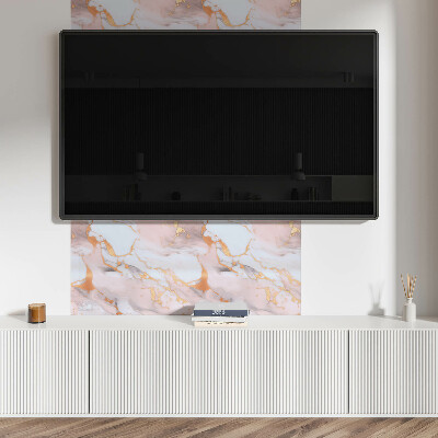 Rectangular bathroom wall panel Marble motif with details