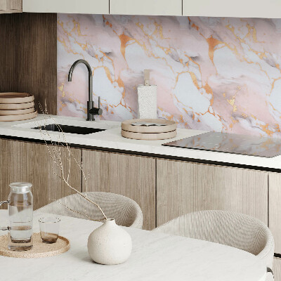 Rectangular bathroom wall panel Marble motif with details