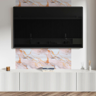 Rectangular bathroom wall panel Marble motif with details