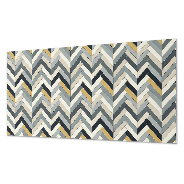 Rectangular wall panel Herringbone Motif