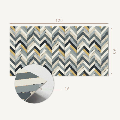 Rectangular wall panel Herringbone Motif
