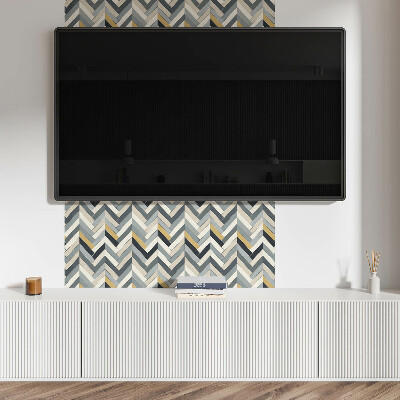 Rectangular wall panel Herringbone Motif