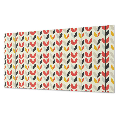 Rectangular bathroom wall panel Leafy motif