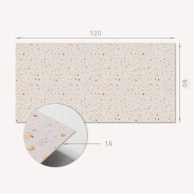 Rectangular decorative wall panel Abstract Terrazzo Motif