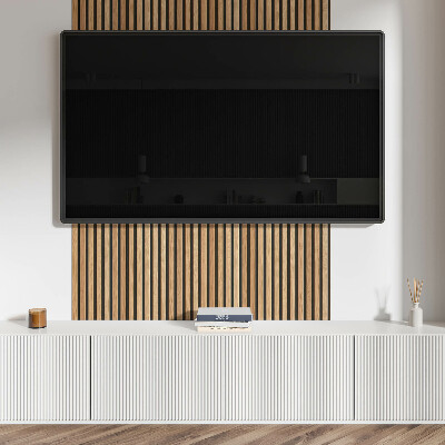Rectangular decorative wall panel Vertical lines on the board