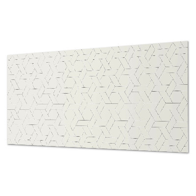 Rectangular bathroom wall panel Hexagonal geometric motif
