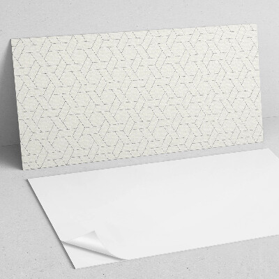 Rectangular bathroom wall panel Hexagonal geometric motif