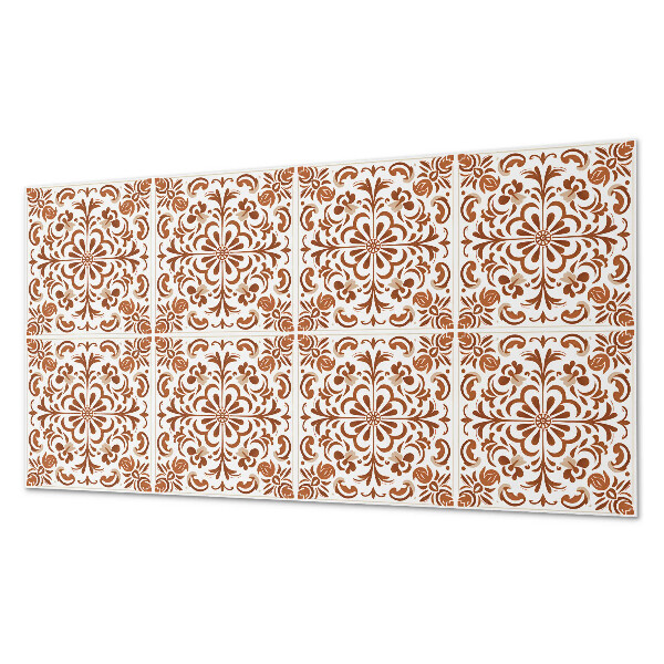 Rectangular bathroom wall panel Floral ornamental pattern