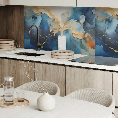 Rectangular bathroom wall panel Waves in an abstract style
