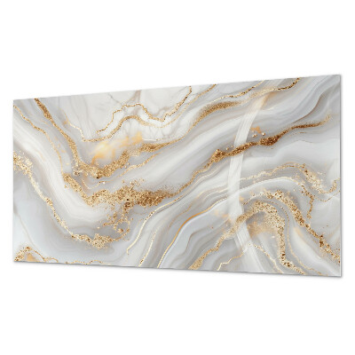 Rectangular wall panel Abstract waves with decorative accents