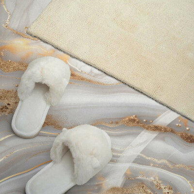 Rectangular wall panel Abstract waves with decorative accents