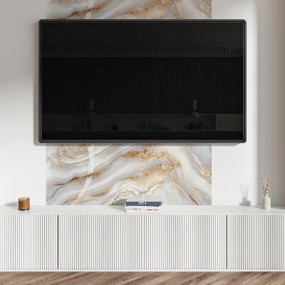 Rectangular wall panel Abstract waves with decorative accents