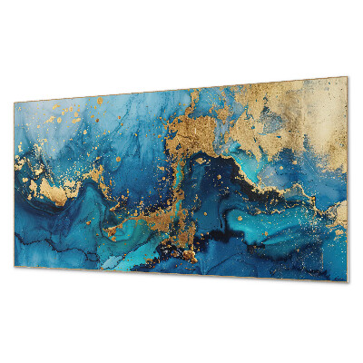 Rectangular bathroom wall panel Abstract water motif