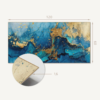 Rectangular bathroom wall panel Abstract water motif