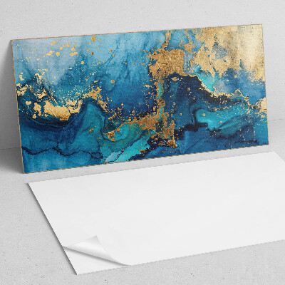 Rectangular bathroom wall panel Abstract water motif