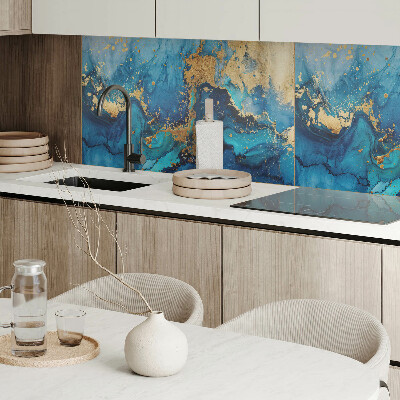 Rectangular bathroom wall panel Abstract water motif