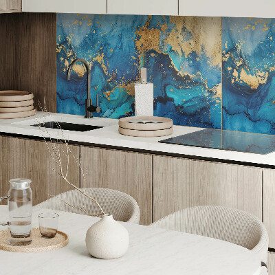 Rectangular bathroom wall panel Abstract water motif