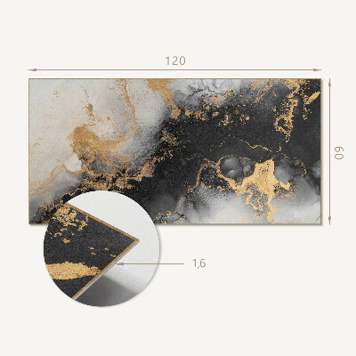 Rectangular decorative wall panel Abstract spots in dynamic shapes