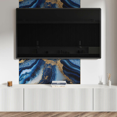 Rectangular wall panel Wavy abstract motif