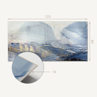 Rectangular bathroom wall panel Abstract landscape in tones