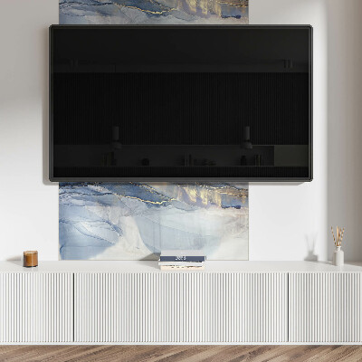 Rectangular bathroom wall panel Abstract landscape in tones