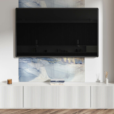 Rectangular bathroom wall panel Abstract landscape in tones