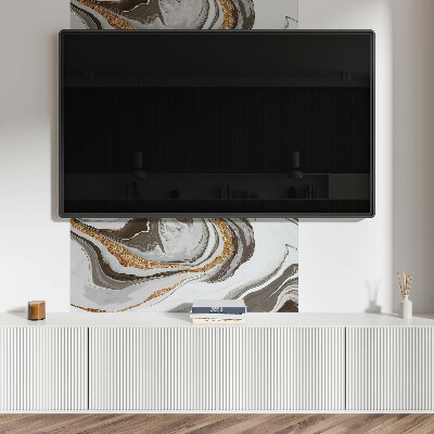 Rectangular wall panel Abstract waves in dynamic shapes