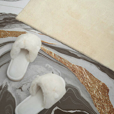 Rectangular wall panel Abstract waves in dynamic shapes
