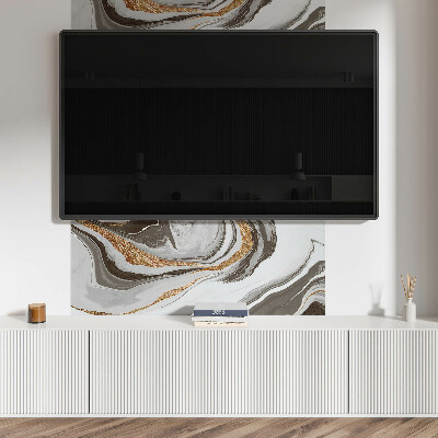 Rectangular wall panel Abstract waves in dynamic shapes