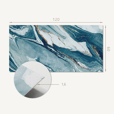 Rectangular bathroom wall panel Moving abstract waves