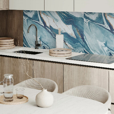 Rectangular bathroom wall panel Moving abstract waves