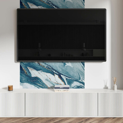 Rectangular bathroom wall panel Moving abstract waves