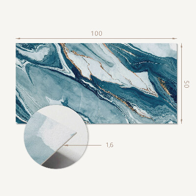 Rectangular bathroom wall panel Moving abstract waves