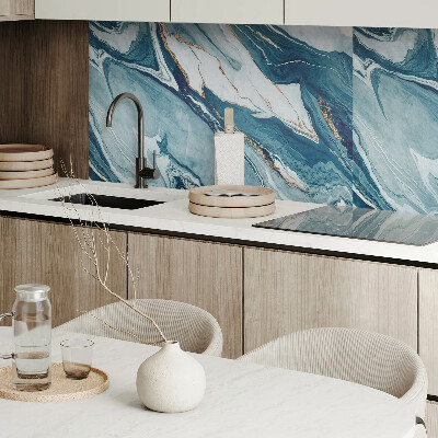 Rectangular bathroom wall panel Moving abstract waves