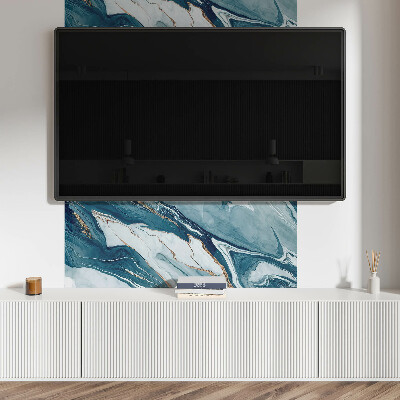 Rectangular bathroom wall panel Moving abstract waves