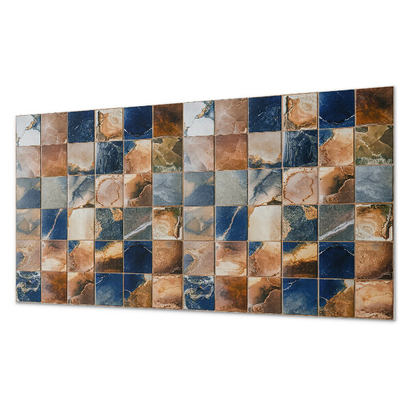 Rectangular wall panel Stone patterns in a mosaic composition