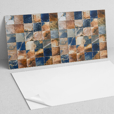 Rectangular wall panel Stone patterns in a mosaic composition