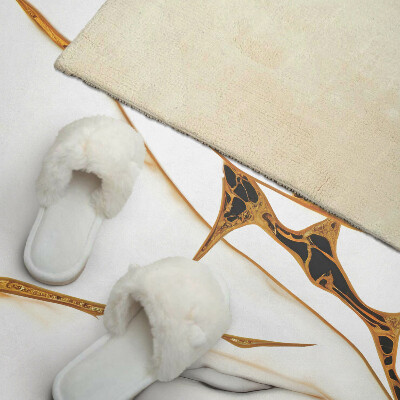 Rectangular decorative wall panel Marble chic with delicate veins