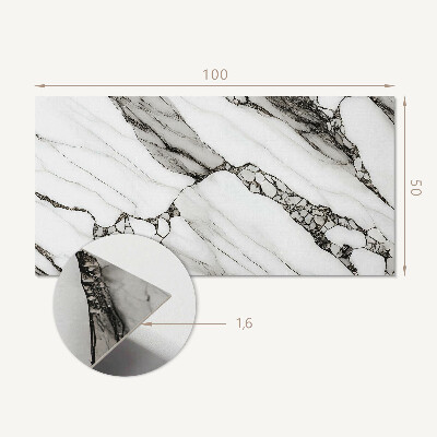 Rectangular wall panel Marble pattern with delicate veins