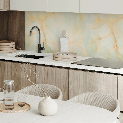 Rectangular bathroom wall panel Stylish marble pattern